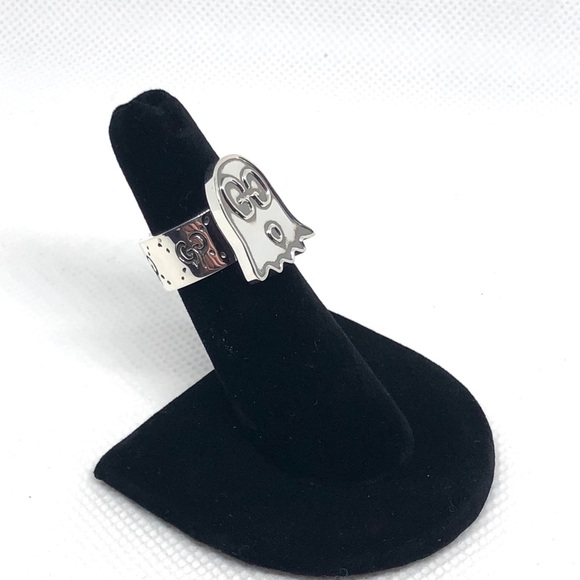 New Authentic Gucci Ghost Sterling Silver Ring - Picture 2 of 10